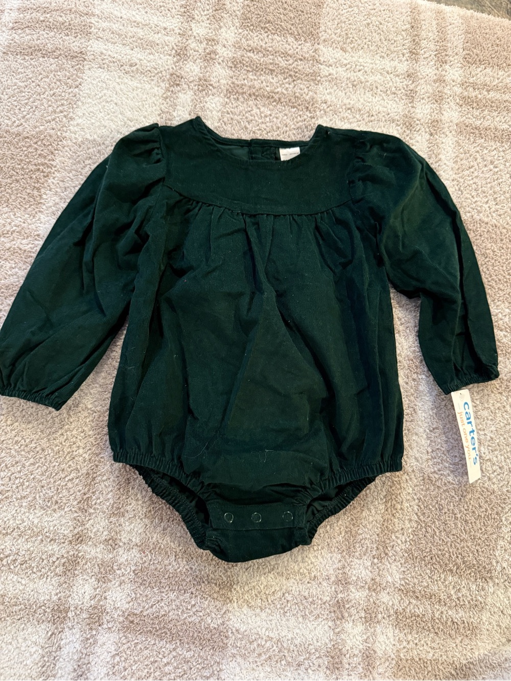 Carter's Forest Green Long-Sleeve Baby Bodysuit